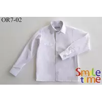 Рубашка SmileTime на кнопках с длинным рукавом, белая